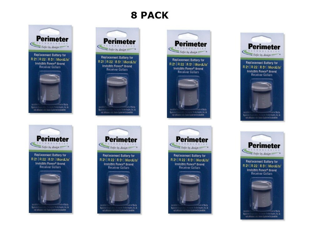 Perimeter Technologies Invisible Fence Collar Battery - Brand Compatible -  Bonus eOutletDeals Pet Towel - 8 Pack - eOutletDeals