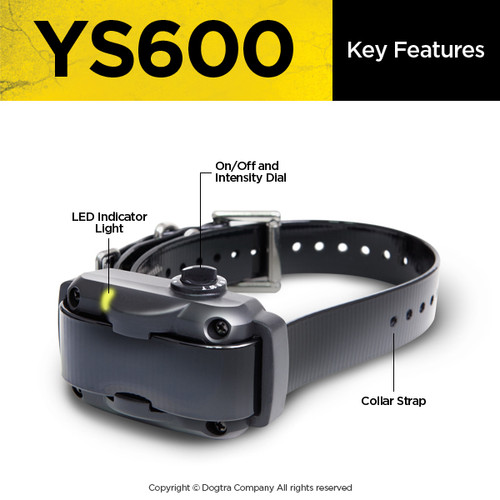 Dogtra YS-600 High-Powered No-Bark Collar | Advanced Bark Sensor | Waterproof | For Dogs 35 lbs and Up