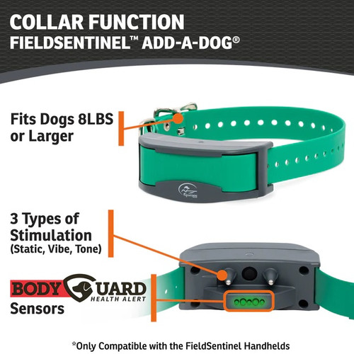 SportDOG FS-AD Add-A-Dog Collar | Compatible with FieldSentinel 825 & 1825 Series | Enhance Your Training System | Waterproof, Rechargeable, Adjustable | Fits Dogs 8lbs & Up