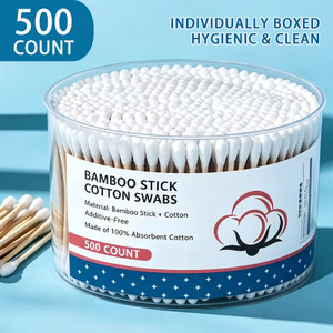 500-Count Boxed Swabs, Durable Ear Cleaner Sticks for Makeup And Ear Cleansing, Perfect for Daily Personal Care And Household Use