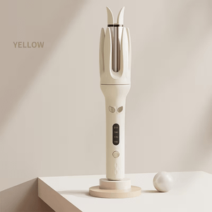 Women Genai Automatic Curling Iron with 4 Heat Modes Yellow