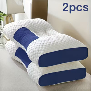 Ergonomic Neck Comfort Pillows with Removable Covers