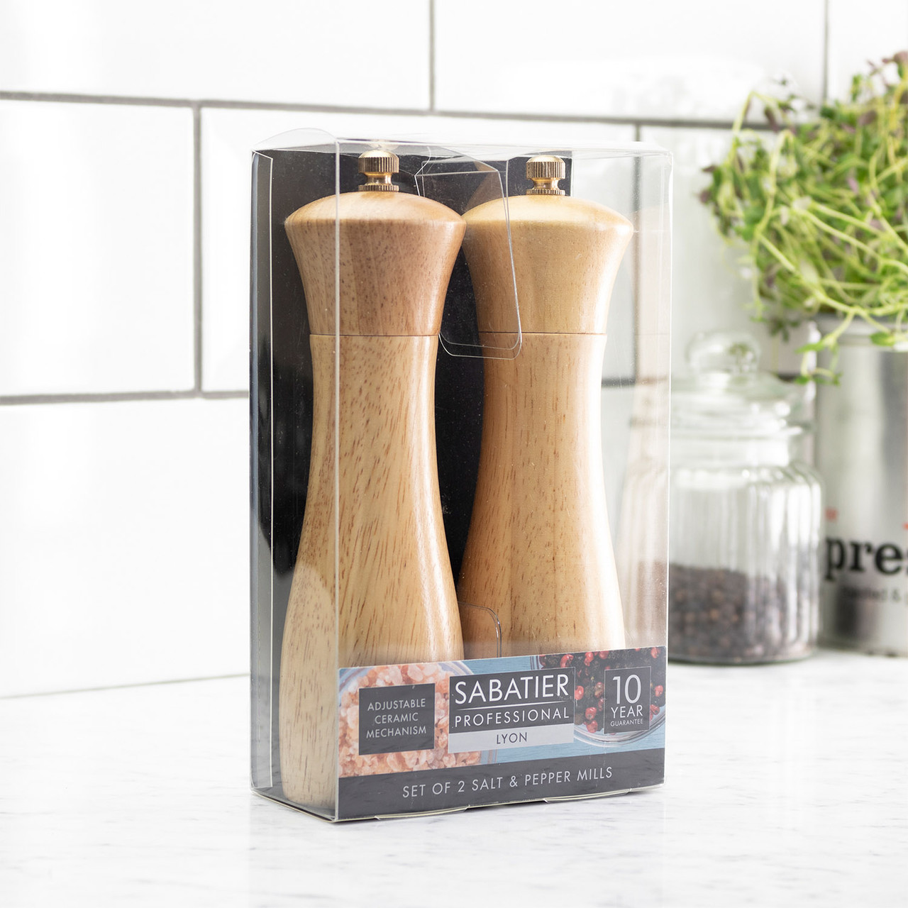Sabatier Professional 'Lyon' 2 Piece Salt & Pepper Mill Set Bakewell