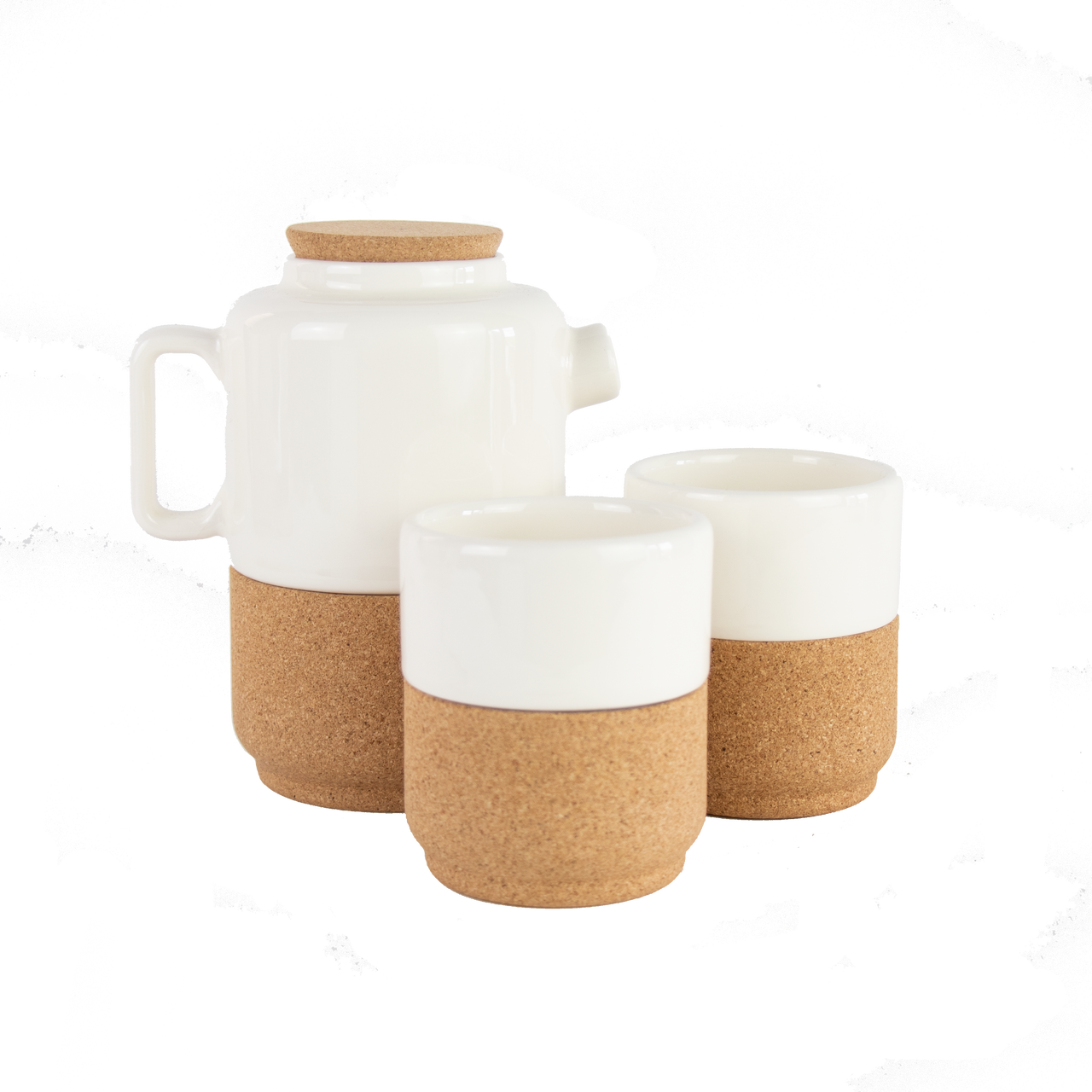 Liga Tea for Two Gift Set Teapot and 2 Mugs Cream Bakewell