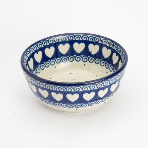 Polish Pottery 12cm Cereal 'Nibbles' Bowl - Light Hearted