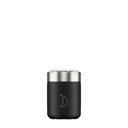 Chillys Food Pot 300ml Monochrome Black Chillys Food Pot 300ml Monochrome Black