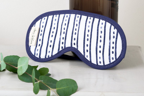 Sam Wilson Navy Stripe Dash Eye Mask