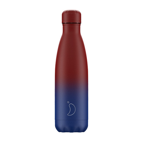 Chilly’s Gradient Red to Blue Matte 500ml Water Bottle