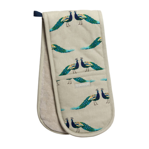 Sophie Allport Peacock Double Oven Glove