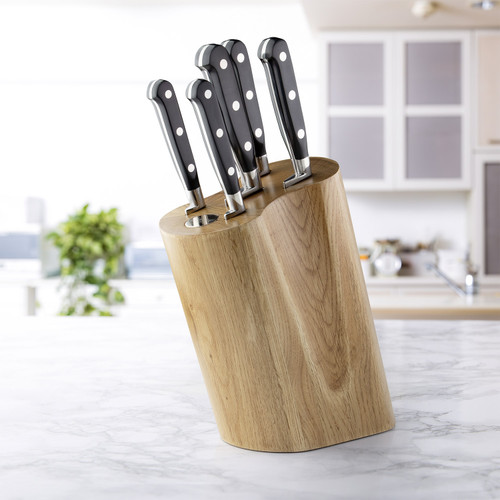 Sabatier Professional 5 Piece Oak Knife Block Set