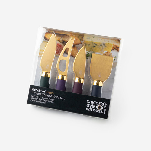 Brooklyn Deco Gold 4 Piece Cheese Knife Set Brooklyn Deco Gold 4 Piece Cheese Knife Set