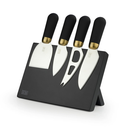 Taylors Eye Witness Brooklyn Brass 4 Piece Cheese Knife &