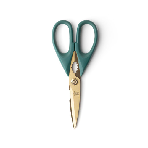 Taylors Eye Witness Kitchen Scissor with Sheath Deco Pine Tree/ Gold Taylors Eye Witness Kitchen Scissor with Sheath Deco Pine Tree/ Gold