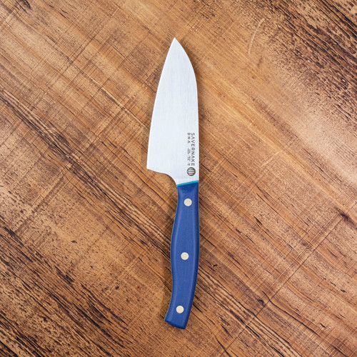 Savernake 11cm Bar Knife - Bakewell Handle - Midnight Blue with Turquoise Liner