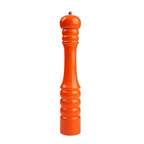 T&G Woodware Capstan Pepper Mill In Hevea With Orange Gloss Finish