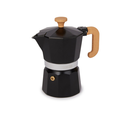 La Cafetiere Venice Aluminium Espresso Maker 3-Cup - Black