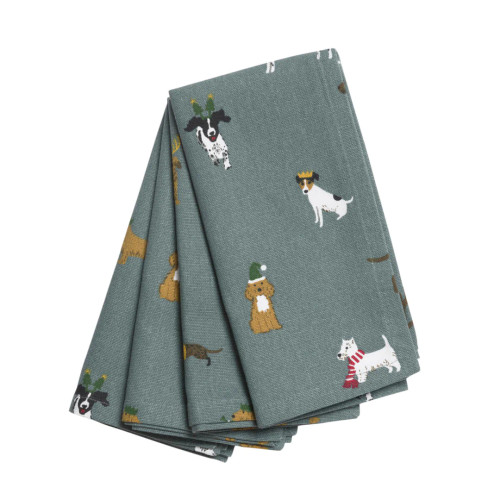 Sophie Allport Napkins - Set of 4 - Christmas Dogs
