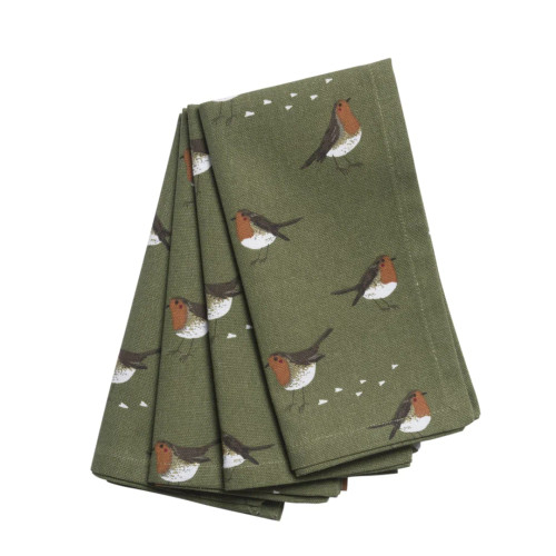 Sophie Allport Napkins - Set of 4 - Robins