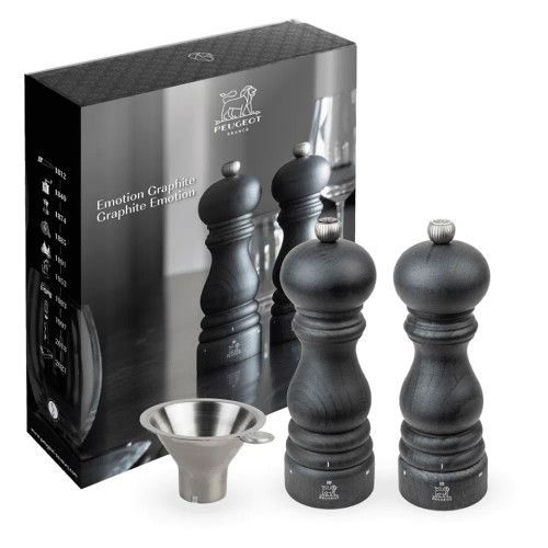 Peugeot Paris Graphite Emotion 18cm Salt & Pepper Mill Set