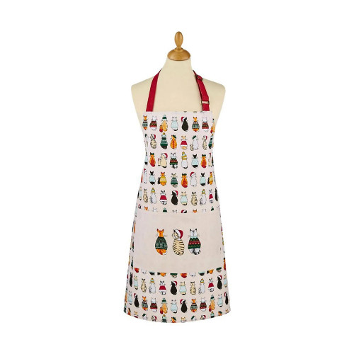 Ulster Weavers Apron Recycled Cotton Christmas Cats In Waiting