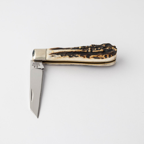 Joseph Rodgers Lambfoot Pocket Knife Stag Scales