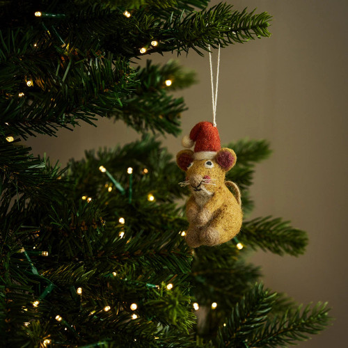 Sophie Allport Bauble Decoration - Felt - Mouse - Mini