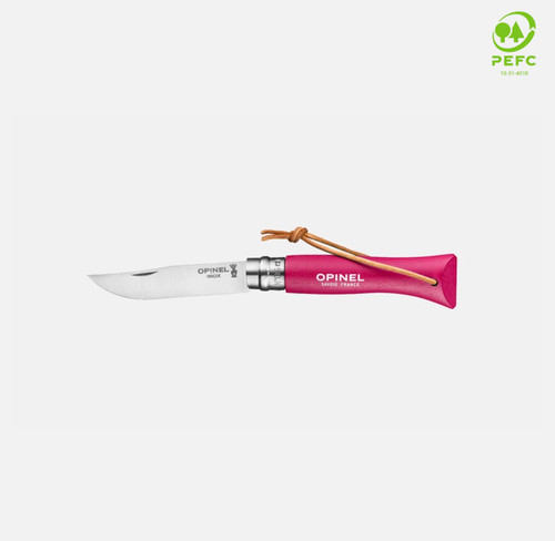 Opinel No.6 Colorama Knife - Raspberry