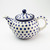 Polish Pottery 800ml Medium 3 Cup Teapot - Small Blue Dot