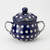 Polish Pottery Sugar Bowl - Blue Eyes