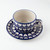 Polish Pottery 195ml Teacup and Saucer - Heart to Heart