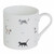 Sophie Allport Cats and Bones Bone China Mug White - Large