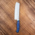 Savernake 18cm Nakiri Knife - Bakewell Handle - Midnight Blue with Turquoise Liner