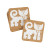 Liga Hornsea Square Coaster Set - Happy Cat Sad Cat