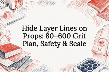Hide Layer Lines on Props: 80–600 Grit Plan, Safety & Scale