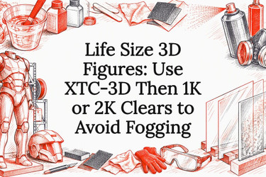 Life Size 3D Figures: Use XTC-3D Then 1K or 2K Clears to Avoid Fogging