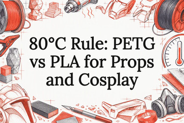 80°C Rule: PETG vs PLA for Props and Cosplay