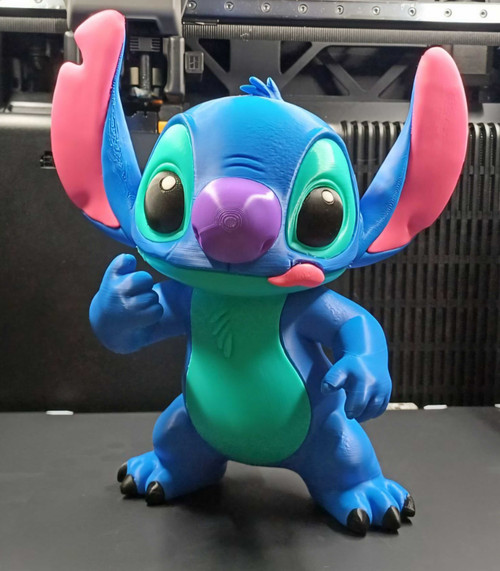 1ft 5in 17" stitch from lilo and stitch changes his nose will be black and skin all the way blue 3dCurioPrints 3dcurioprints.com New 159.99 