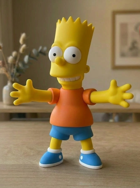 1ft 7in 19" Bart Simpson from the Simpsons red or orange shirt option 3dCurioPrints 3dcurioprints.com New 169.99 