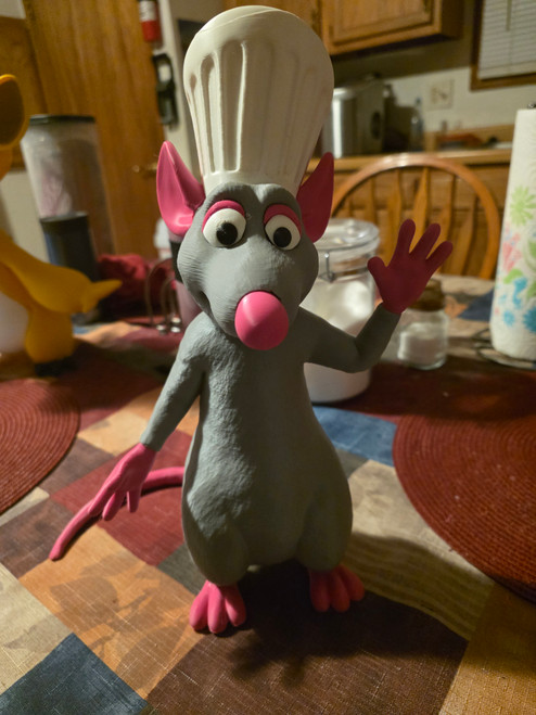 1ft 1in 13.5" Remy from Ratatouille/ pink- can do beige must glue in tail