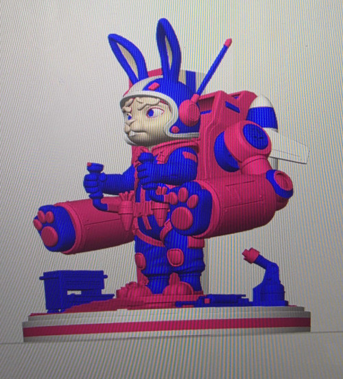 10" Mech Bunny Soldier bust 3dCurioPrints 3dcurioprints.com New 109.99 