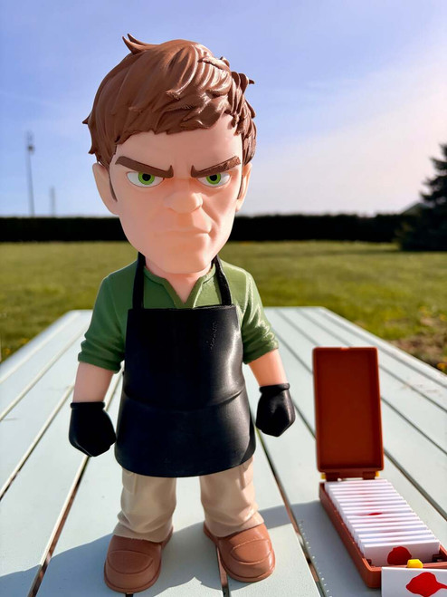 1ft Dexter with cards and briefcase 139.99 3dCurioPrints 3dcurioprints.com 444875879220_3197