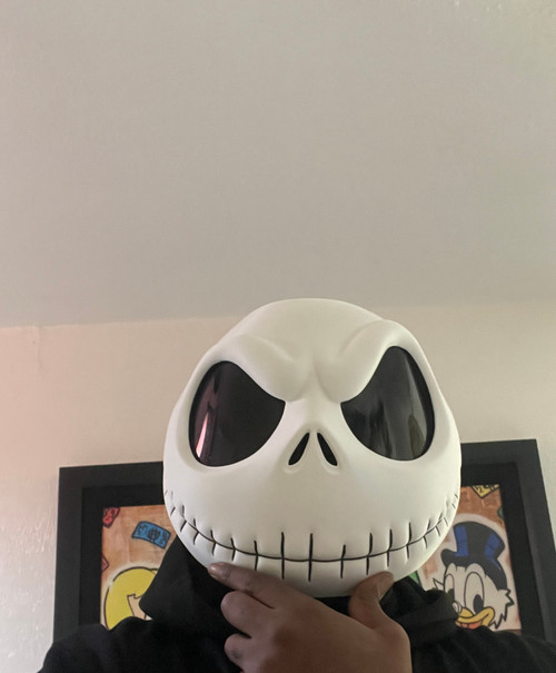 Jack Skellington mask heads up to 24" teeth or closed mouth message me if want another the nightmare before Christmas 