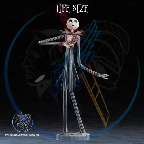 Life size 6ft Jack Skellington in pieces Ill have some glued 4999.99 3dCurioPrints 3dcurioprints.com 444893335716_1096