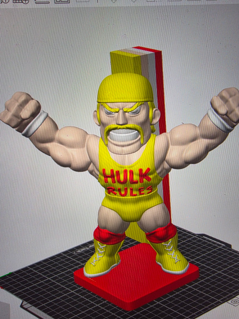10" Hulk Hogan white eyes red base please see picture will look like first one