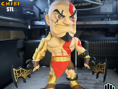 12.5" 1ft + God of war chibi only different is on leg brown chain