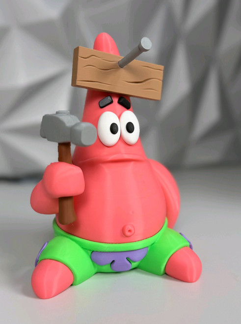 1ft Patrick from SpongeBob with nail in head