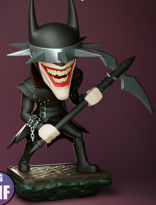 16" 1ft 4in The batman who laughs changed his face to authentic white