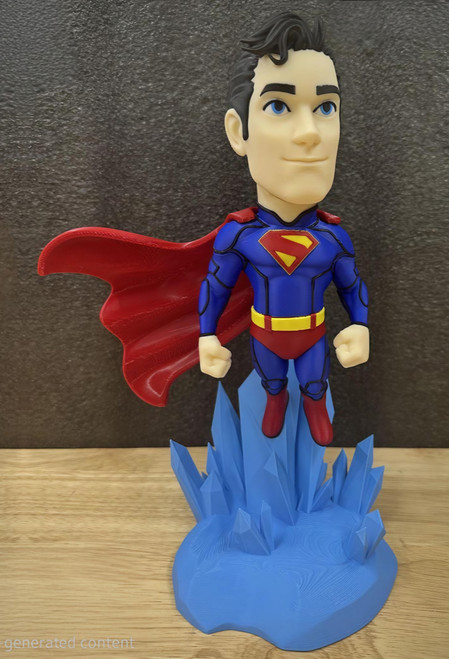 1ft 3in 15" Superman on ice only change  was black lines to blue