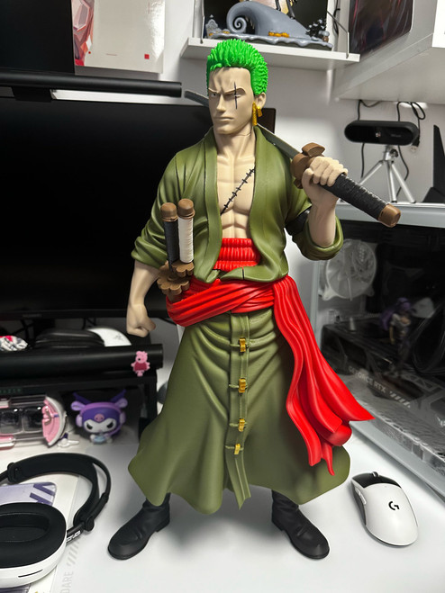 21" Zoro from One piece swords glued on your end 249.99 3dCurioPrints 3dcurioprints.com 444901272126_BF43