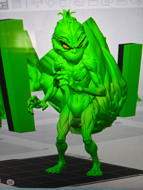 10" Alien Grinch figure bust statue sneaky pete